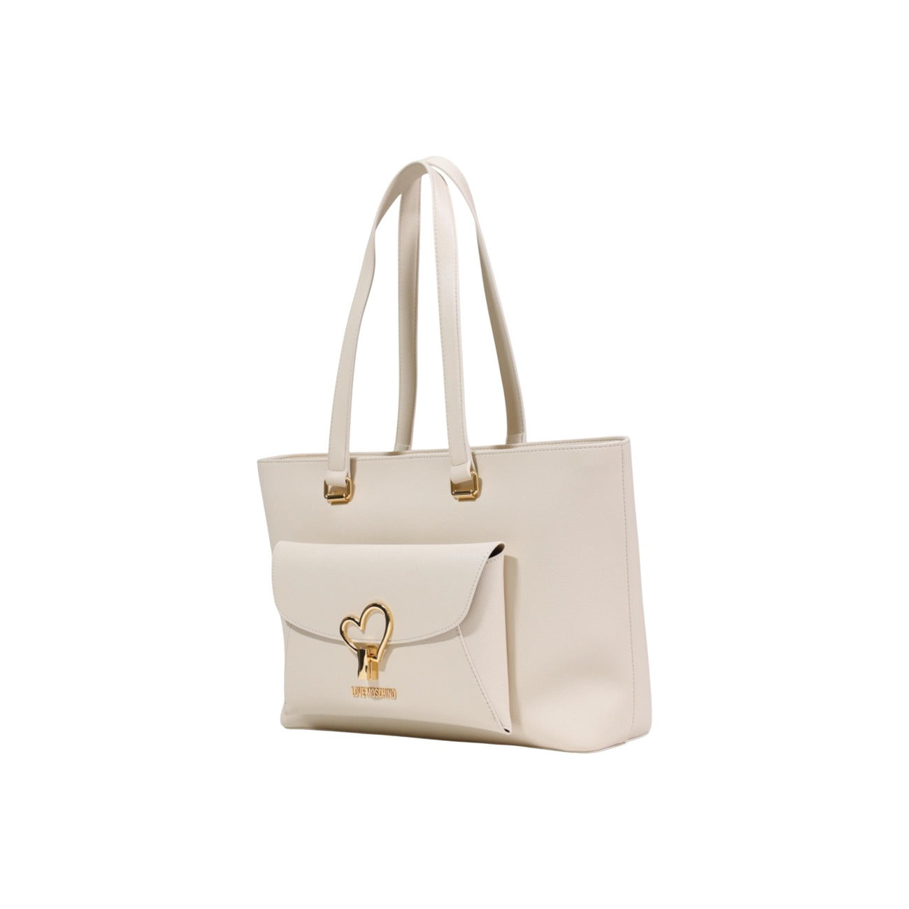 Love Moschino Borsa A Mano Donna Beige 39x24x10 Tasche Interne