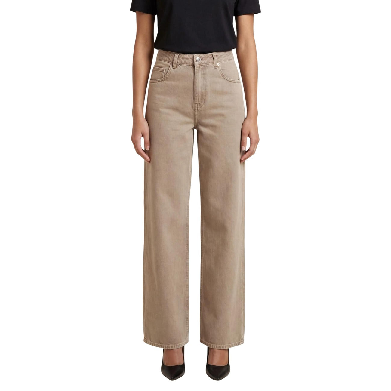 Only Jeans Donna Marrone 100 Percento Cotone Primavera Estate