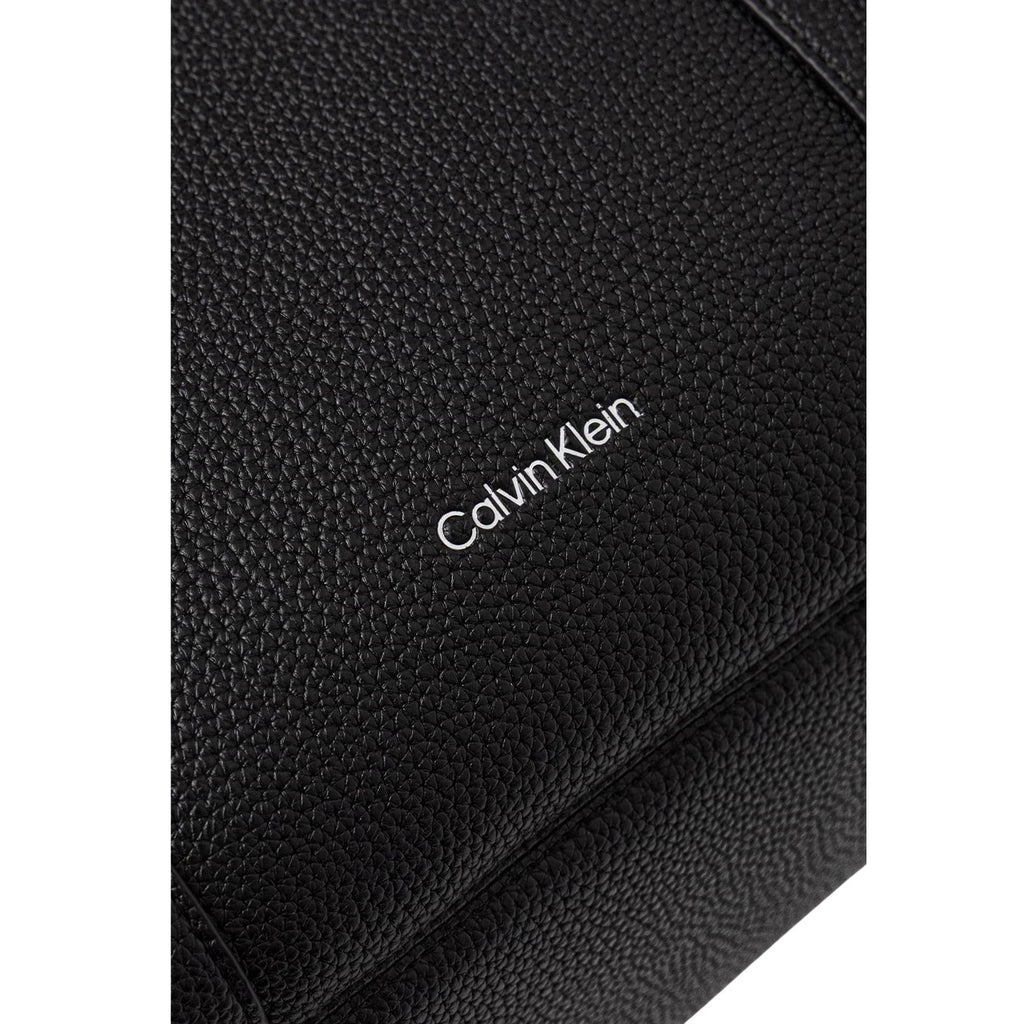 Calvin Klein Borsa Donna Tote Nero Con Zip Tasche Interne Spalla Regolabile Misure 12x26x12 Cm