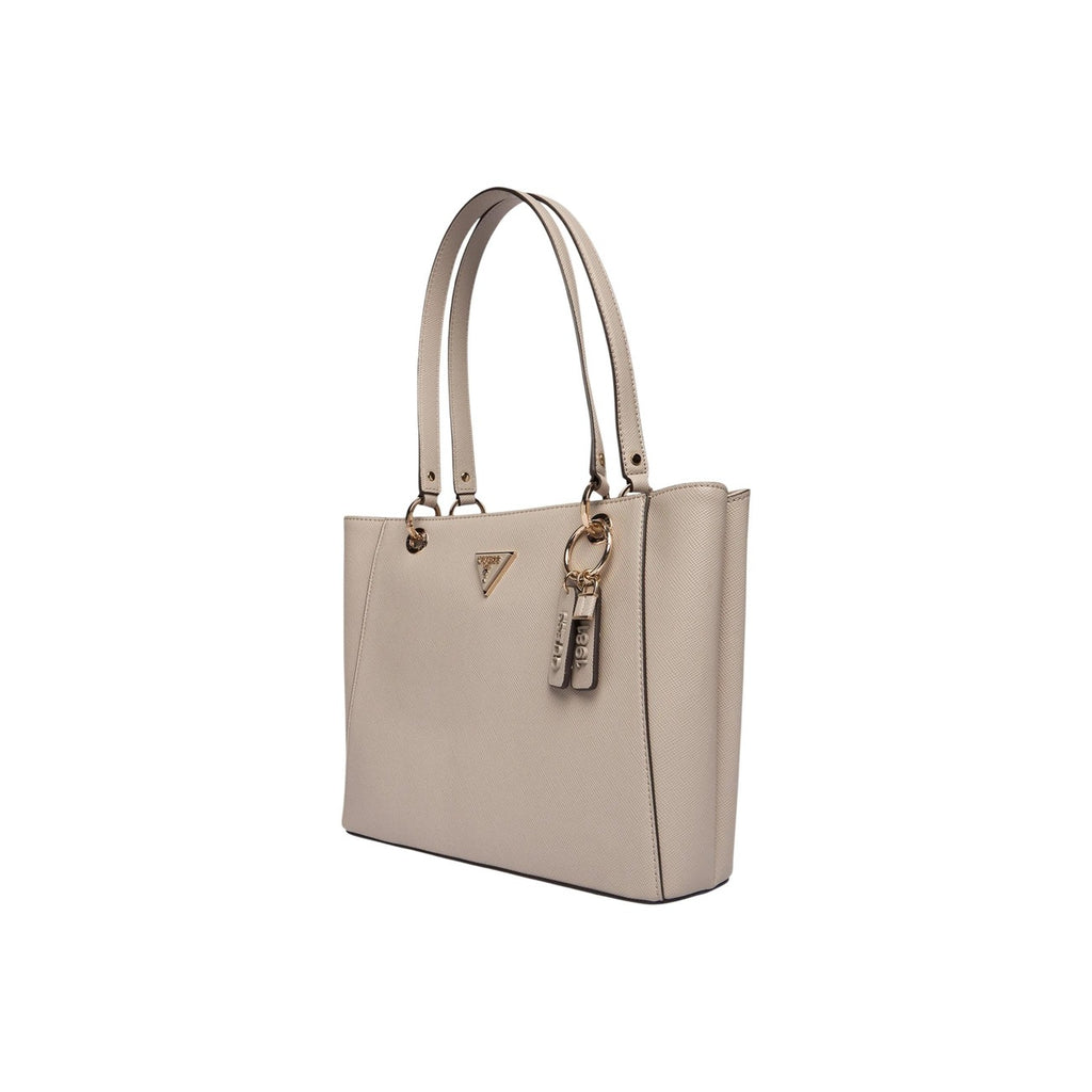 Guess Borsa Donna A Mano Grigia Con Zip Tasche Interne 30x25x9 Cm