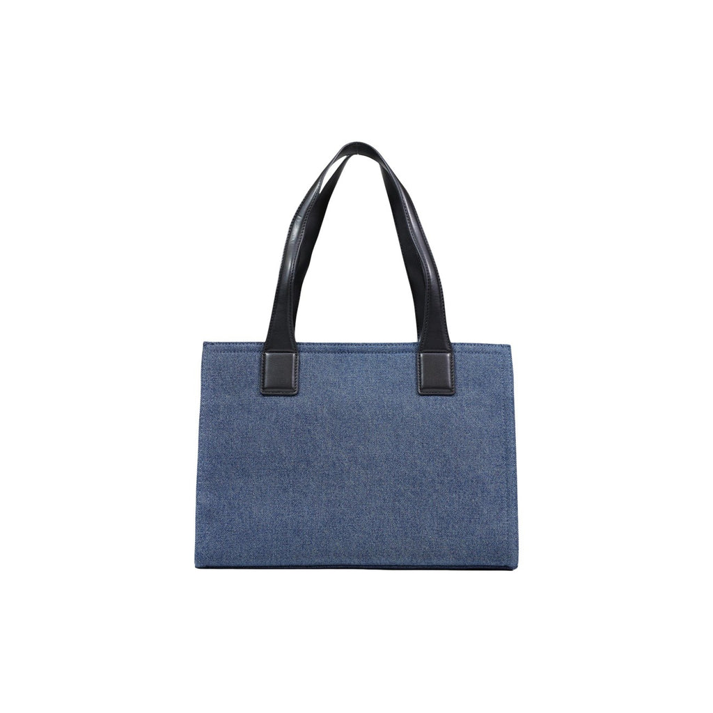 Love Moschino Borsa Donna Blu Stampa Zip Interna 24x35x13