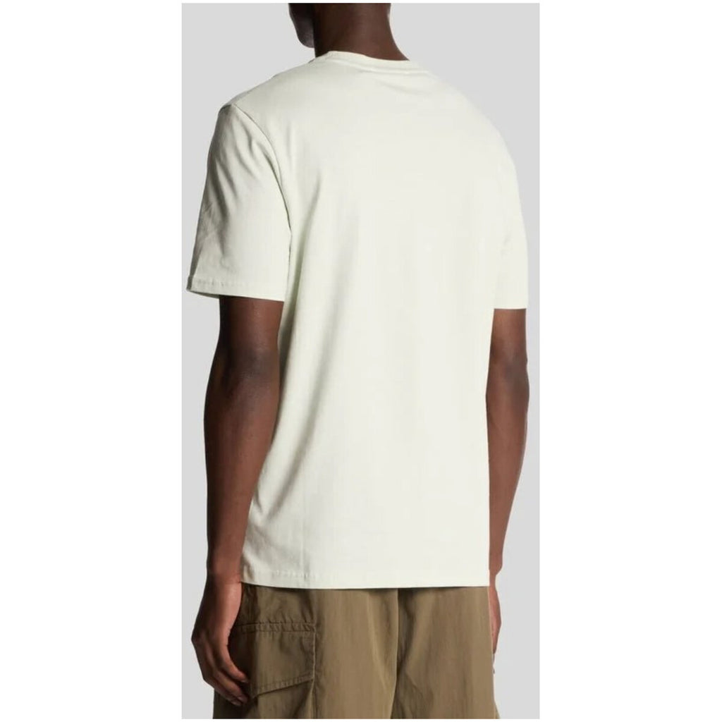 Lyle And Scott T Shirt Uomo Verde Stampa Taschino 100 Percento Cotone