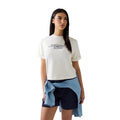 Guess T Shirt Donna Bianco Logo Tee Cotone Elastan Primavera Estate