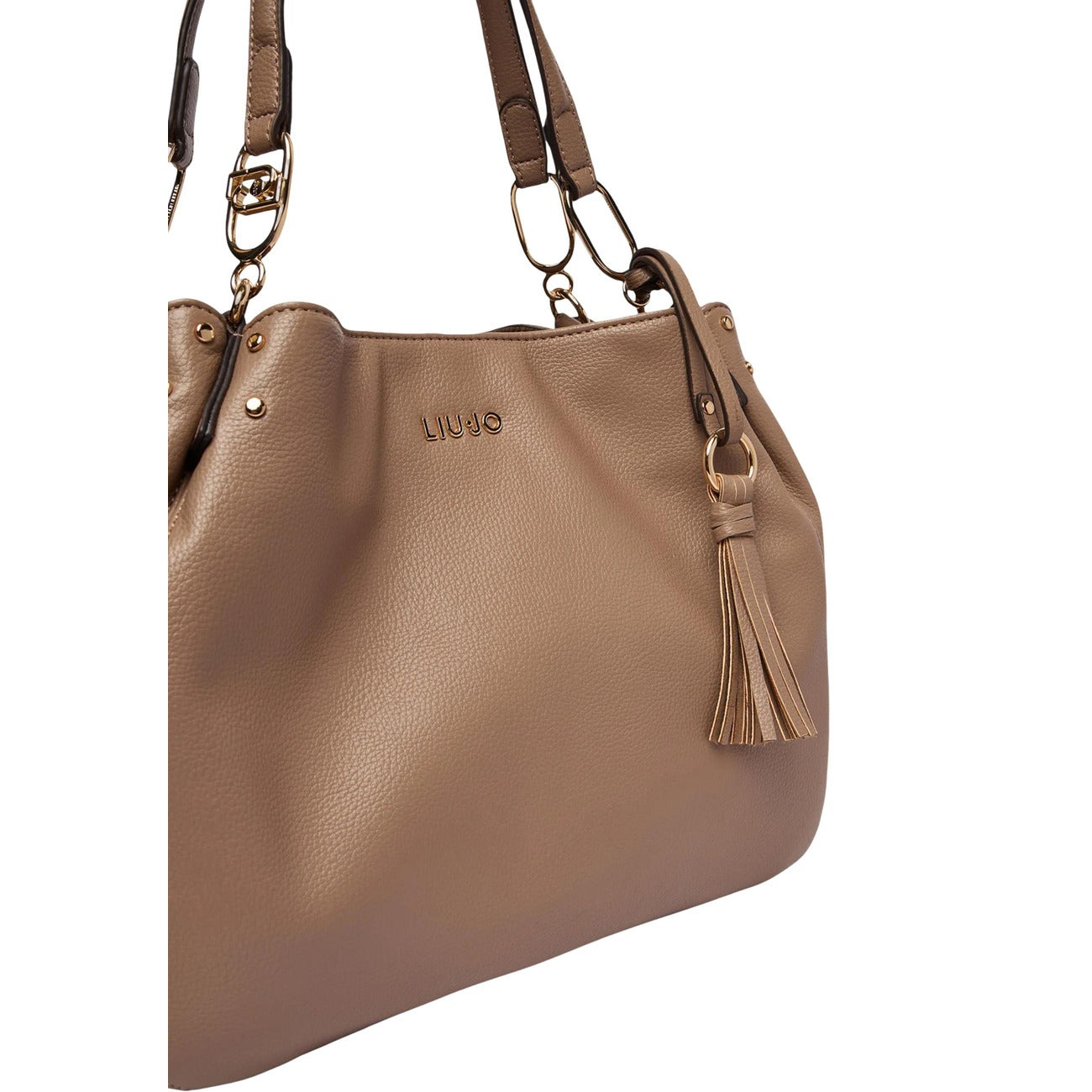 Liu Jo Borsa Donna Satchel Cammello Con Zip E Bottoni Automatici