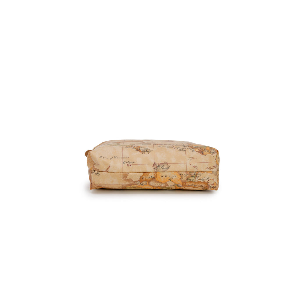 Alviero Martini Prima Classe Borsa Donna Beige Stampa Con Chiusura A Cerniera Rivestimento Pelle W31 H22 L7,5 cm