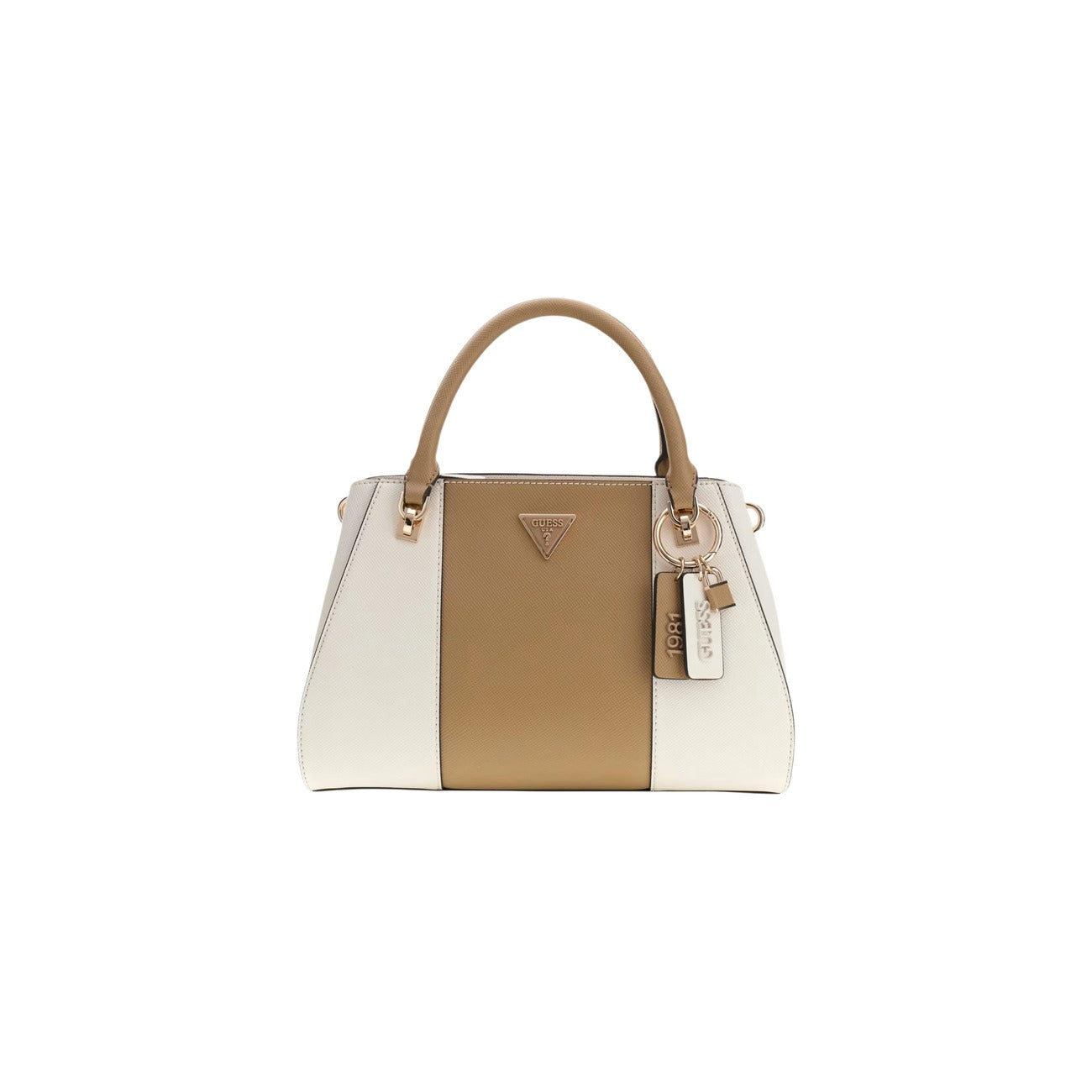 Guess Borsa Donna Noelle II Luxury Satchel Beige Con Tracolla