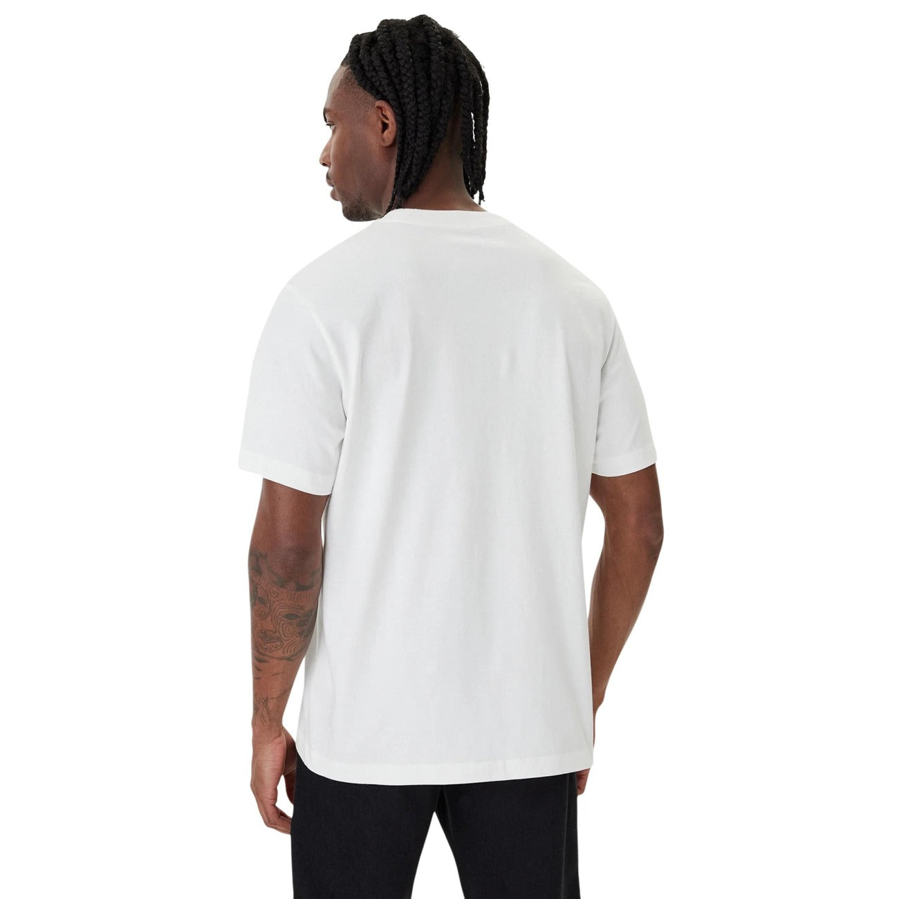 Calvin Klein T Shirt Uomo Cotone 100 Bianco Stampa Girocollo