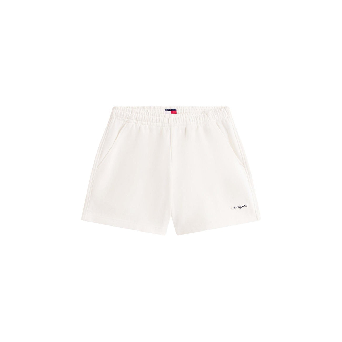 Tommy Hilfiger Jeans Shorts Donna Beige Cotone Organico Primavera Estate