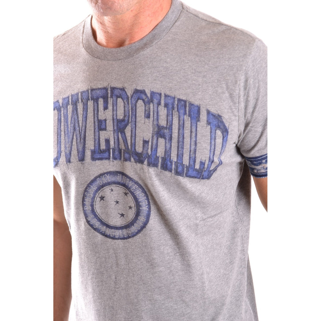Diesel T Shirt Uomo Grigio Con Stampa 100 Percento Cotone Manica Corta