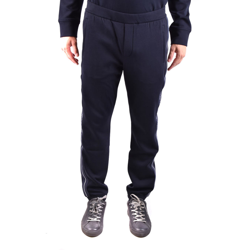 Emporio Armani Pantaloni Uomo Neri Autunno Inverno Elastan Poliestere