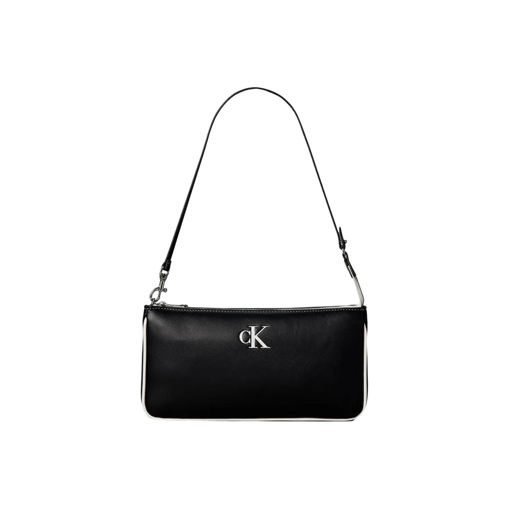Calvin Klein Borsa Donna Convertible Pouch Nero A Mano Con Zip Interna Compact Elegante Autunno Inverno