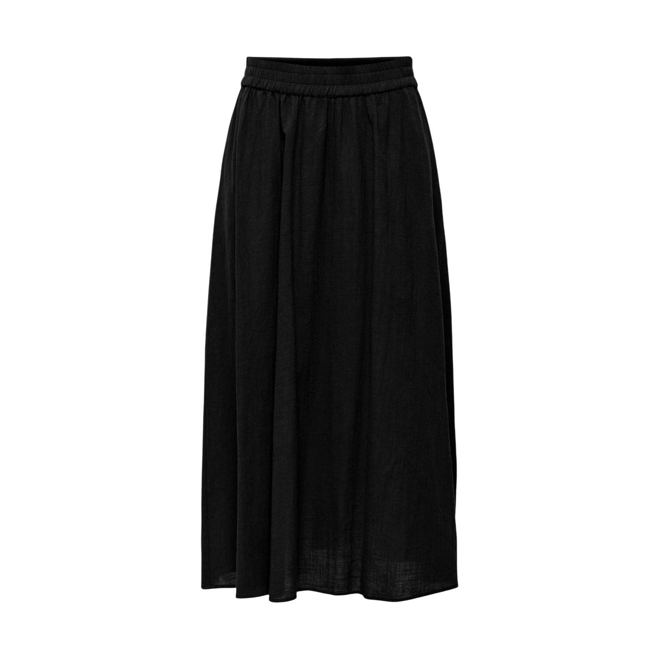Only Gonna Donna Midi Nera Cotone Puro Primavera Estate