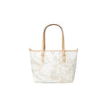 Alviero Martini Prima Classe Borsa Donna Bianco Stampa Pelle 36x23.5x13.5 Cm