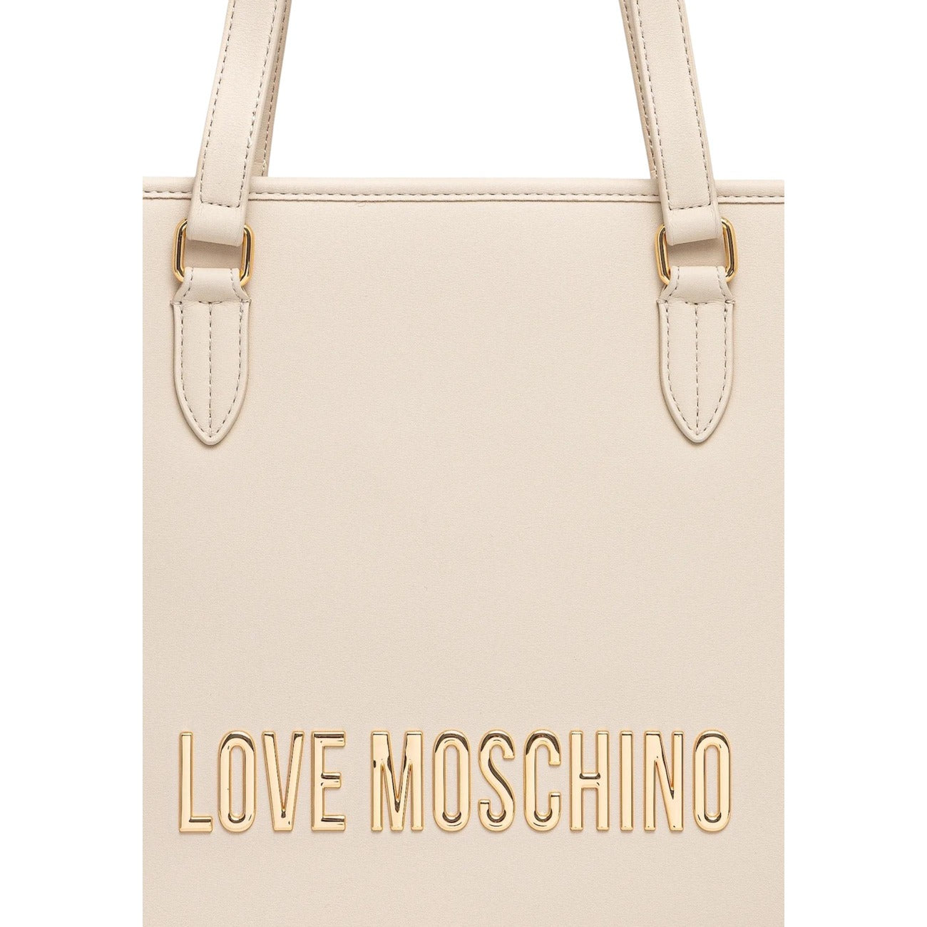 Love Moschino Borsa A Mano Donna Beige 38x28.5x13 In Poliuretano