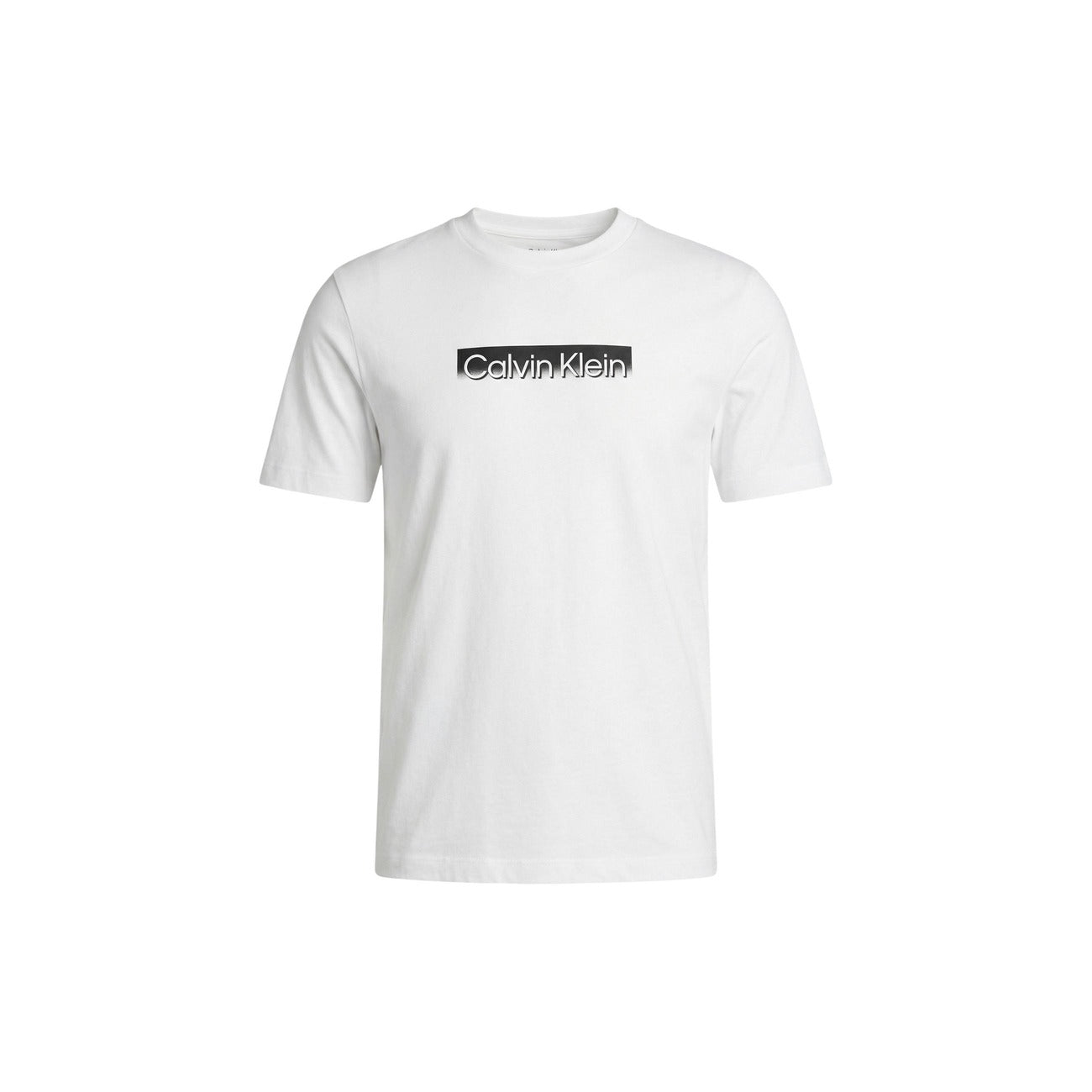 Calvin Klein T Shirt Uomo Cotone 100 Bianco Stampa Girocollo