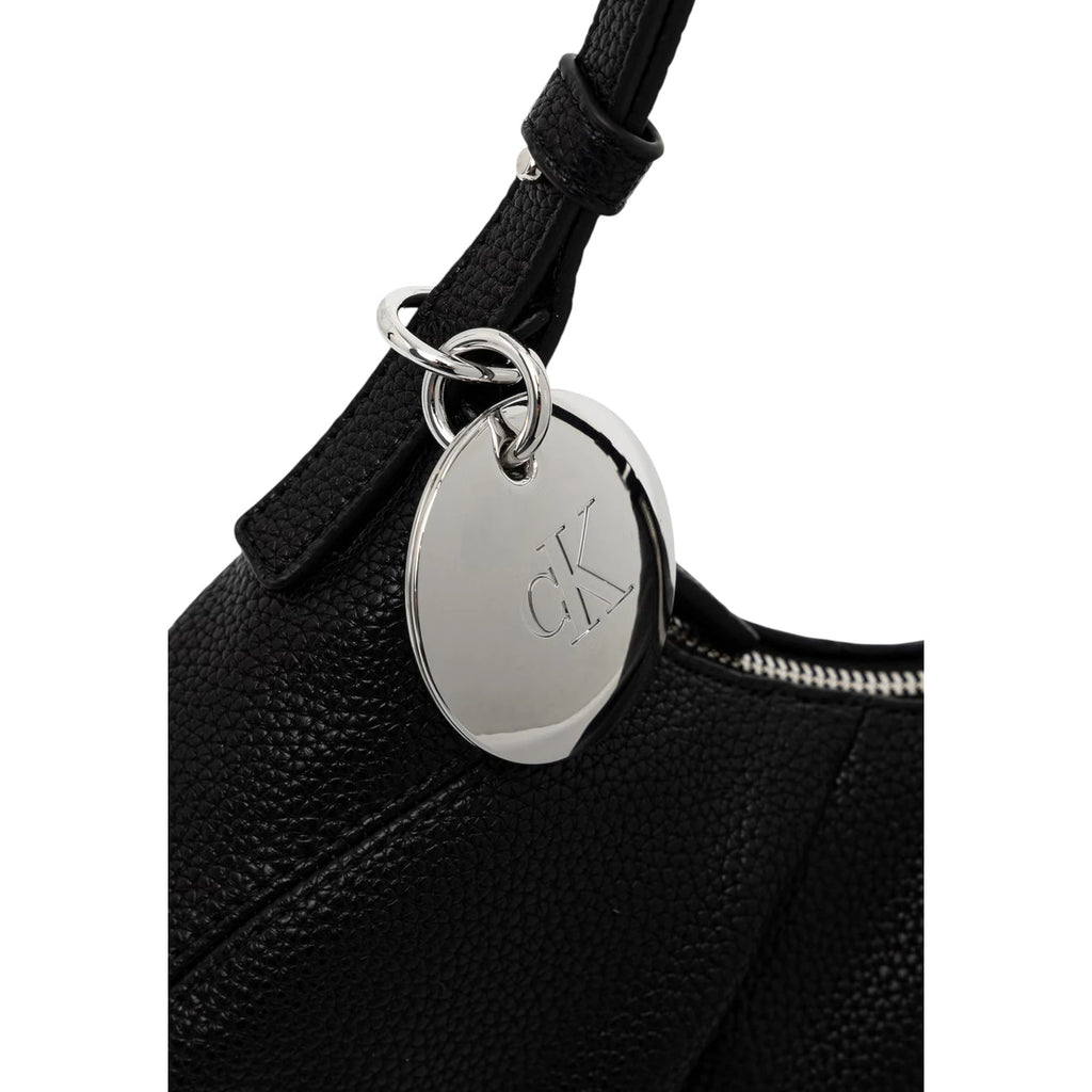 Calvin Klein Borsa Donna Nera Con Chiusura A Cerniera Tasche Interne Engraved HW Small Bag 28x16x7 cm