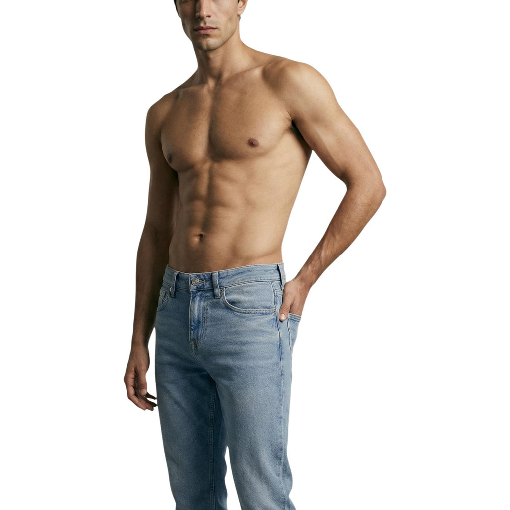 Guess Jeans Uomo Blu Cotone Elasticizzato Slim Primavera Estate