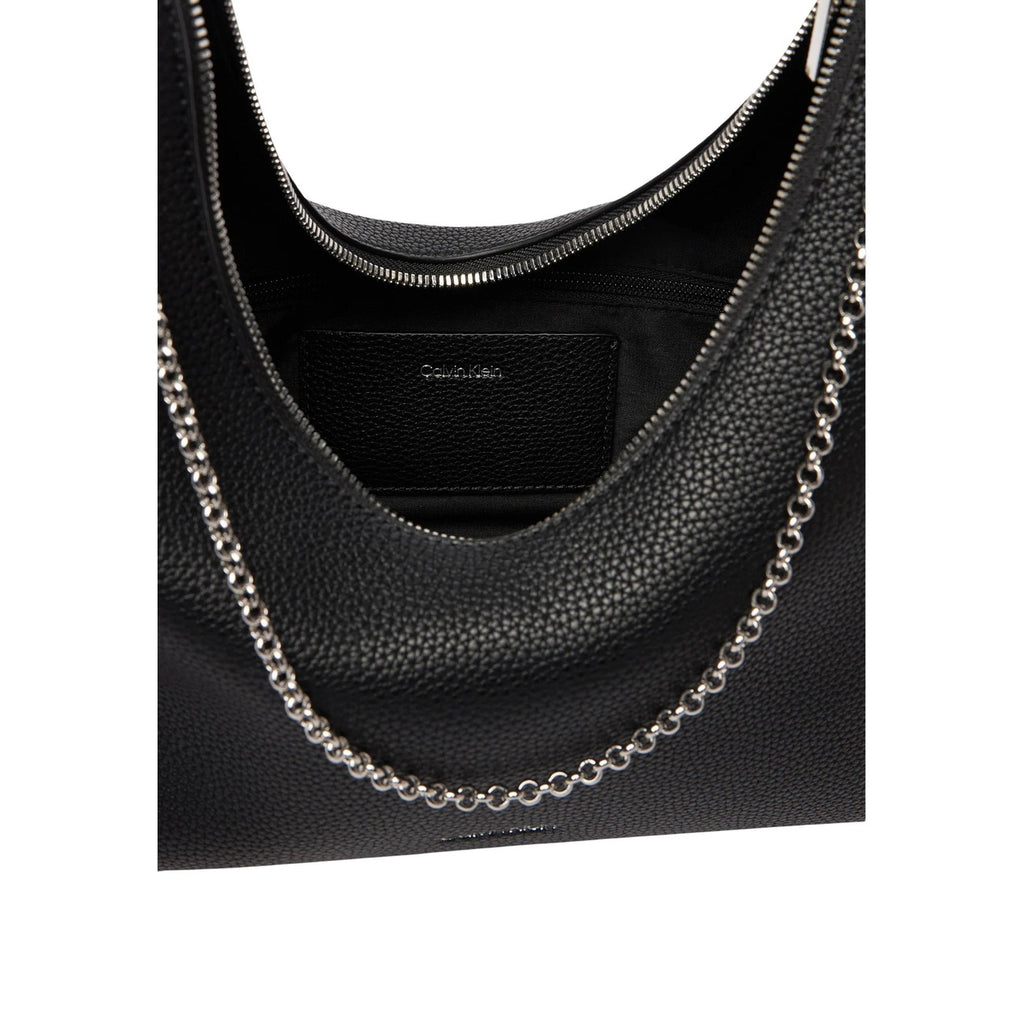 Calvin Klein Borsa Donna Nera A Mano Con Cerniera Tasche Interne 34x29x12 Primavera Estate Elegante