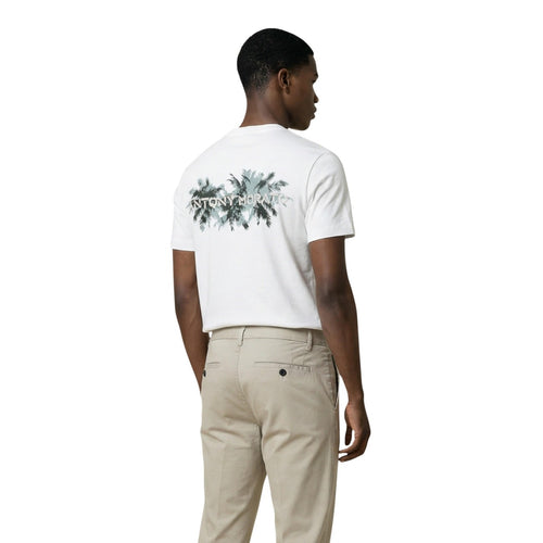 Antony Morato T Shirt Uomo Bianco Stampa Cotone Manica Corta