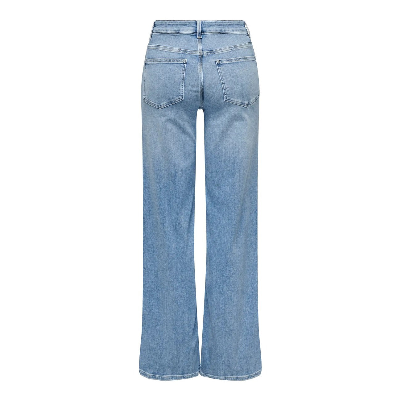 Jeans Donna Only Azzurro Chiaro Vita Media Zip Bottone Primavera