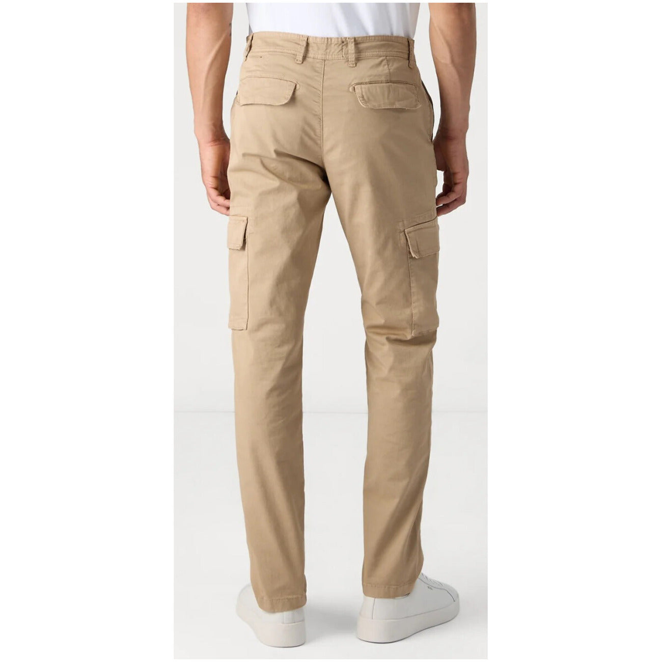 Lyle E Scott Pantaloni Uomo Beige Cotone Elasticizzato Autunno Inverno