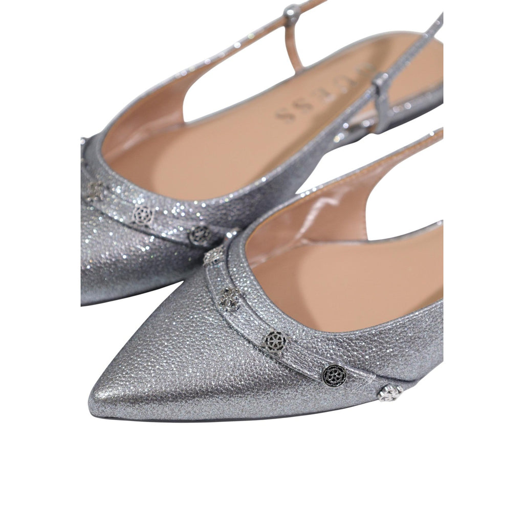 Guess Scarpe Basse Donna Grigie Punta Con Cinturino Fibbia Primavera