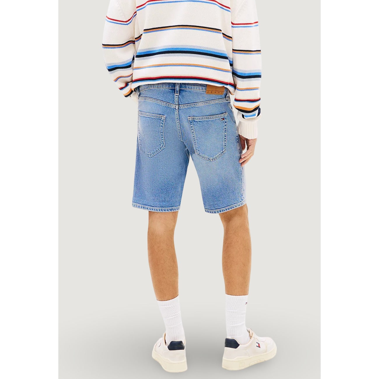 Tommy Hilfiger Jeans Bermuda Uomo Cotone Organico Azzurro