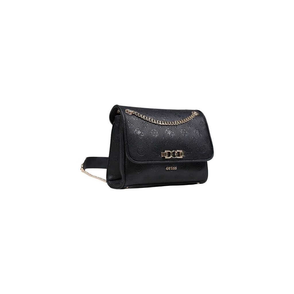 Guess Borsa Donna Nero A Mano E Tracolla 22x20x8 Cm Primavera Estate