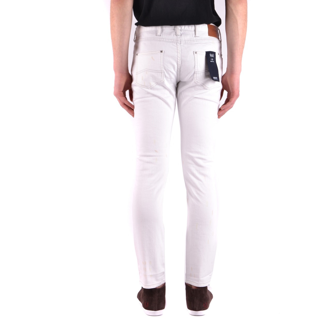 Armani Jeans Uomo Pantaloni Jeans Bianchi Slim Elastici Cotone 98 Stretch