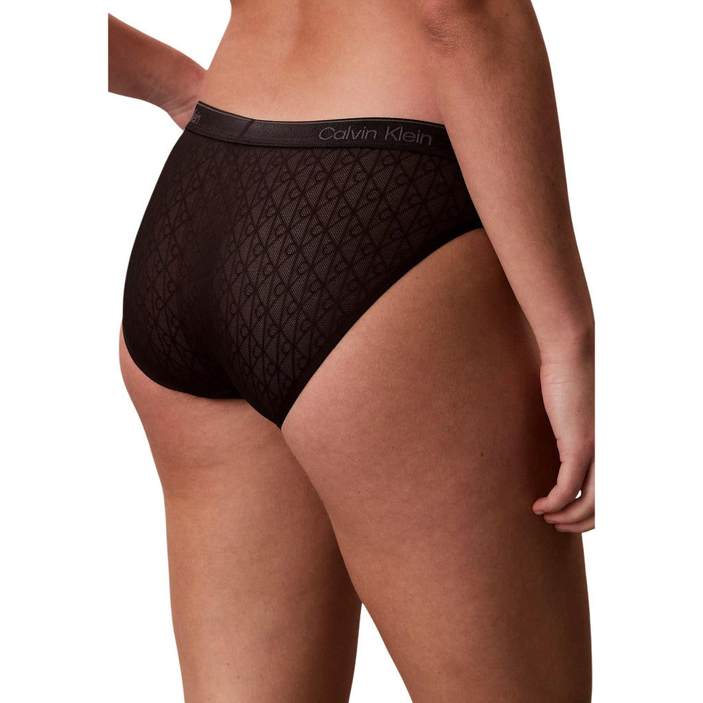 Calvin Klein Jeans Costume Donna Nero Bikini In Tessuto Elasticizzato