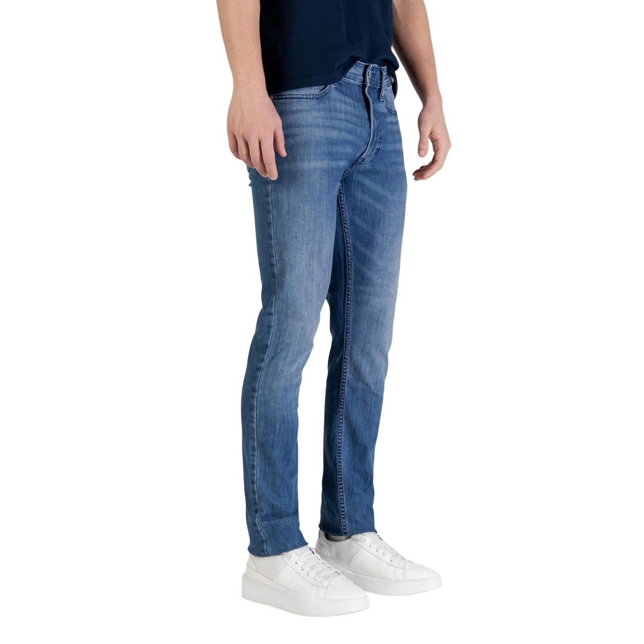 Calvin Klein Jeans Uomo Pantaloni Jeans Blu Primaverili Slim