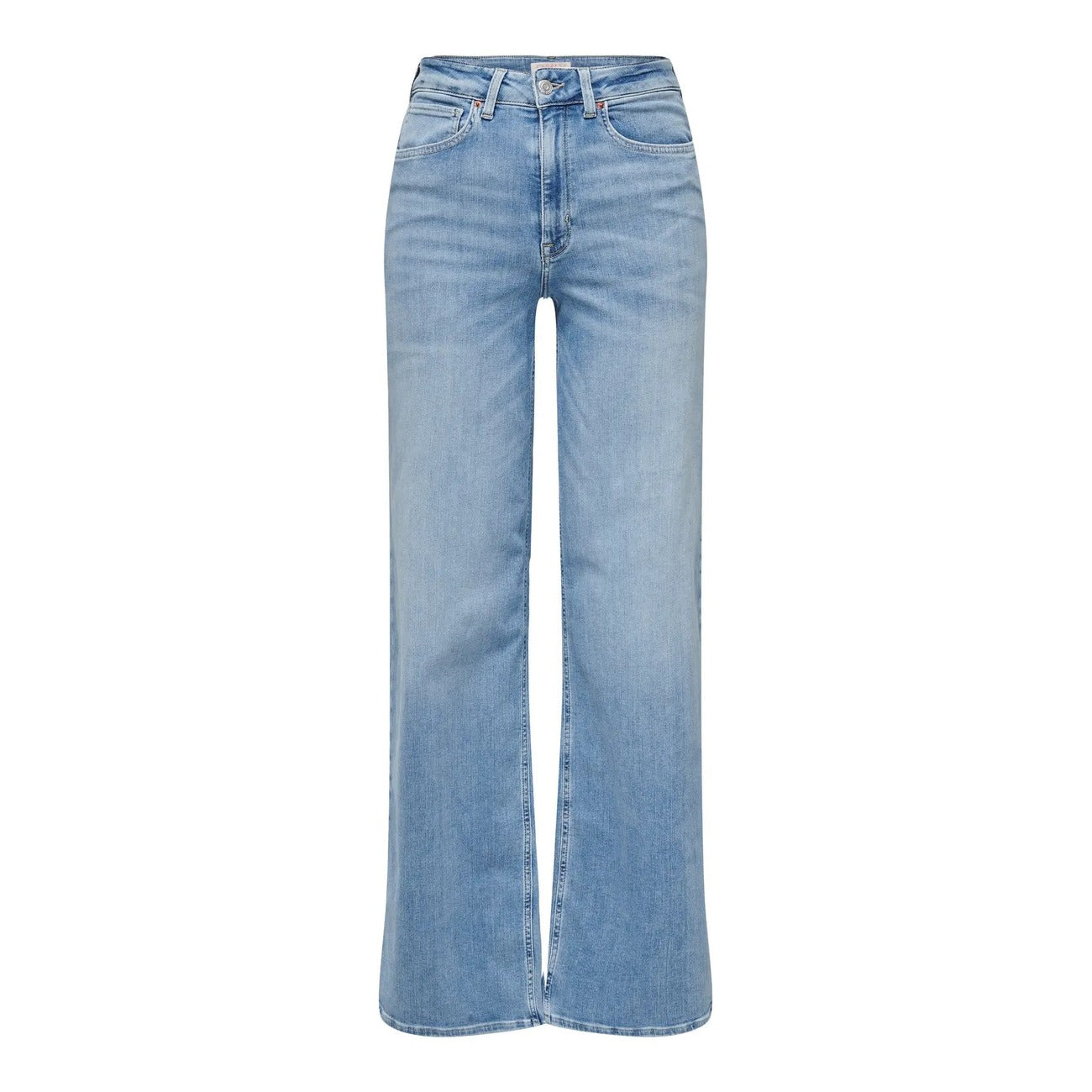 Jeans Donna Only Azzurro Chiaro Vita Media Zip Bottone Primavera
