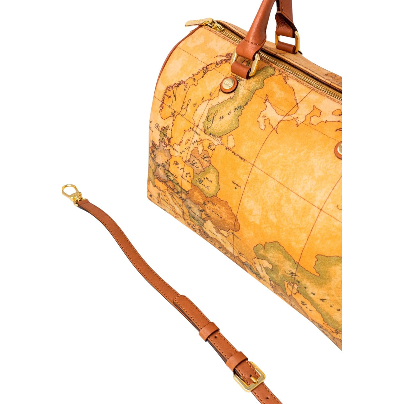 Alviero Martini Prima Classe Borsa Donna Beige Pelle Con Zip Tracolla W30 H25 L17 Made In Italy