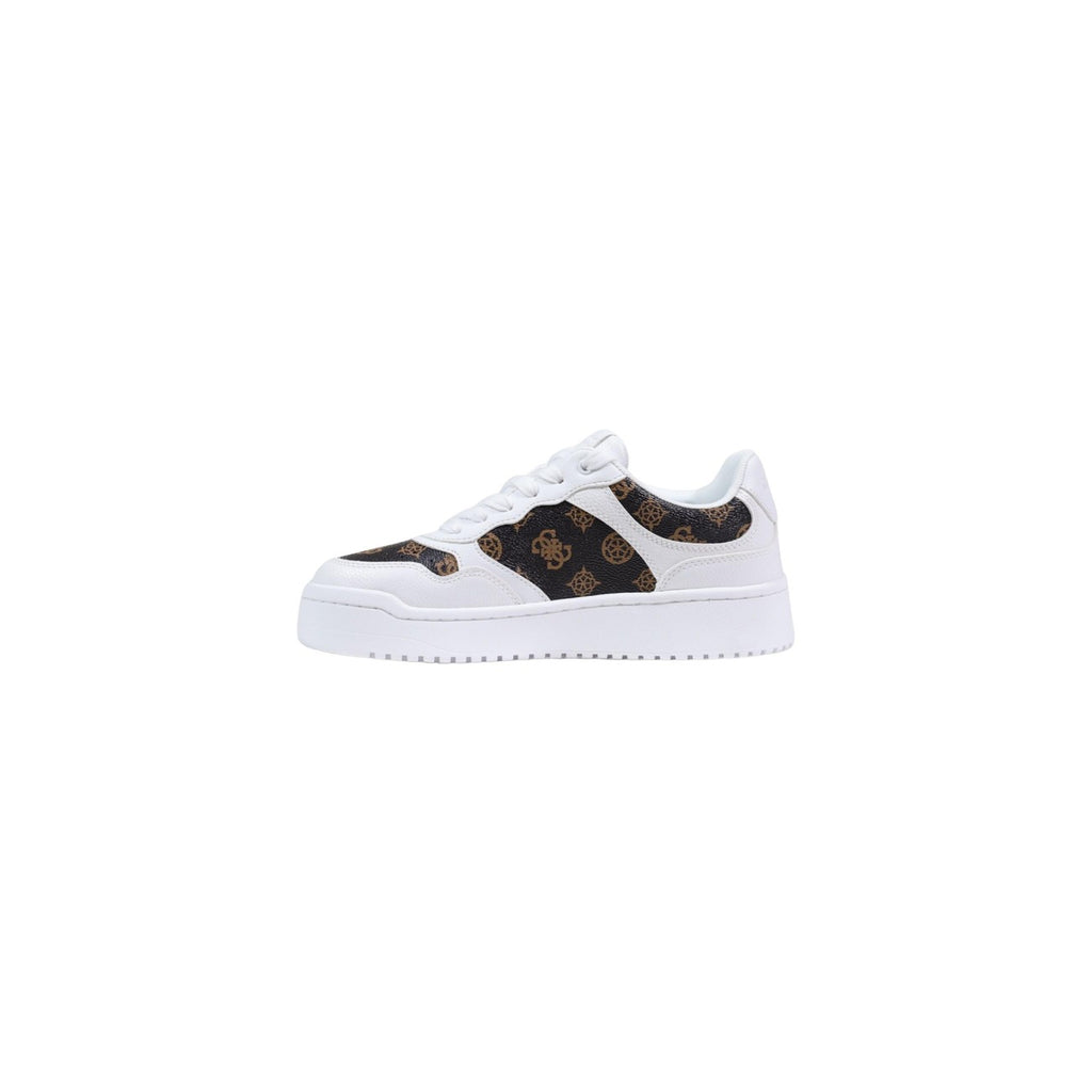 Guess Sneakers Donna Marrone In Pelle Sintetica Lacci Primavera Estate