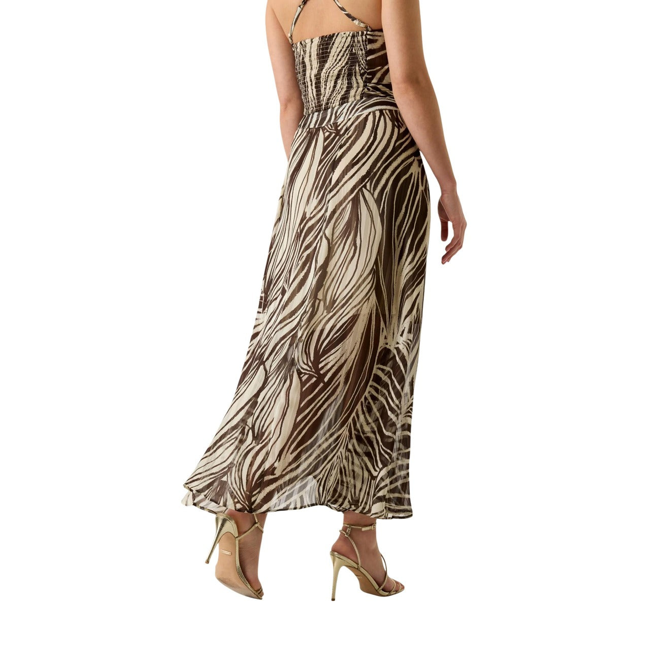 Guess Gonna Donna Stampa Marrone Primavera Estate In Poliestere