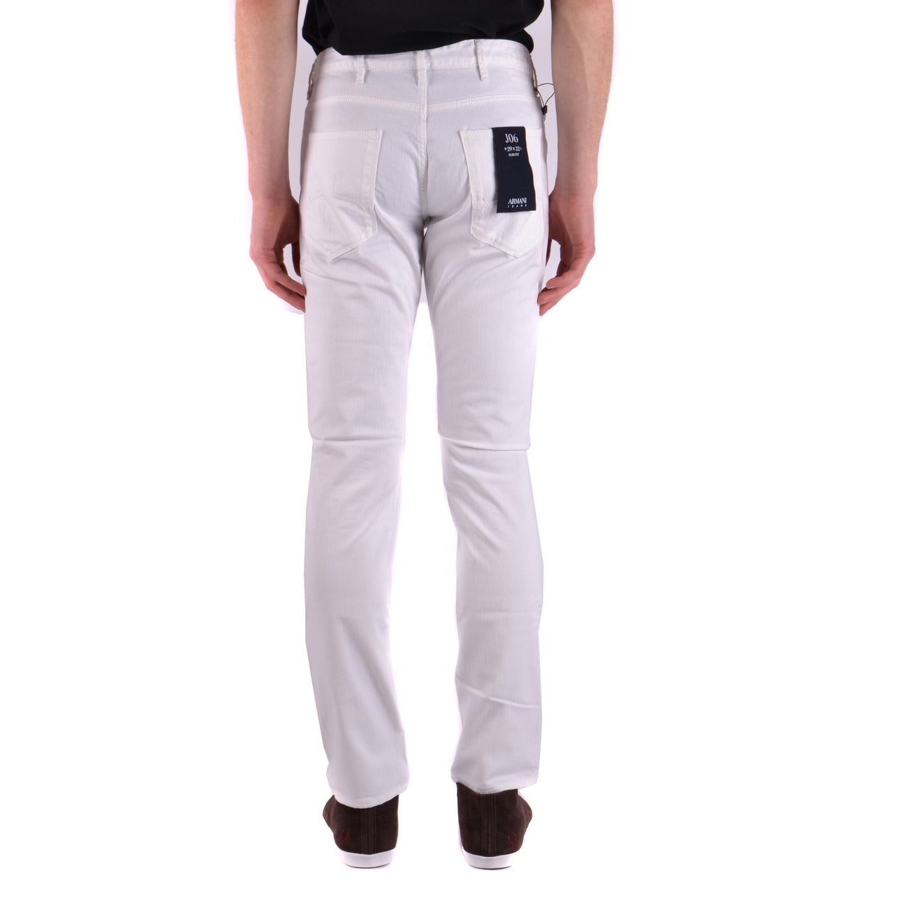 Armani Jeans Uomo Jeans Bianchi Slim Elasticizzati In Cotone Stretch