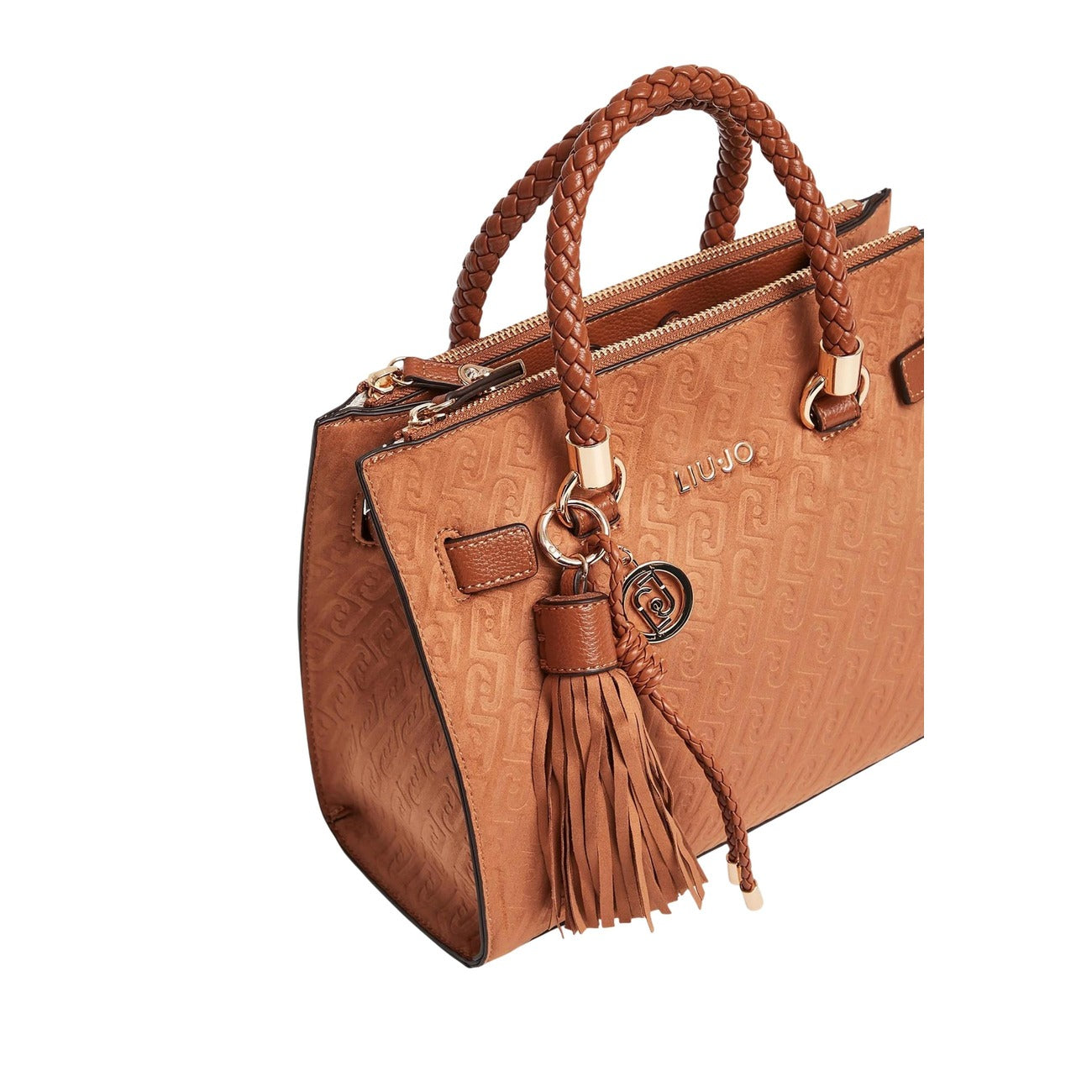 Liu Jo Borsa Donna Beige 27x23x12 A Mano Con Tracolla Poliestere