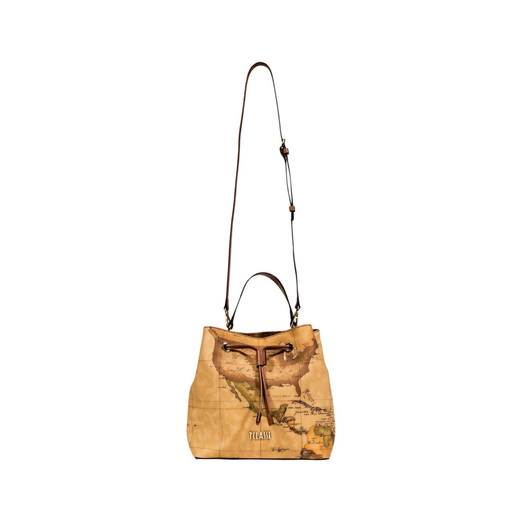 Alviero Martini Prima Classe Borsa Donna Beige Stampa Pelle Mano Tracolla W25 H23 L14 Primavera Estate