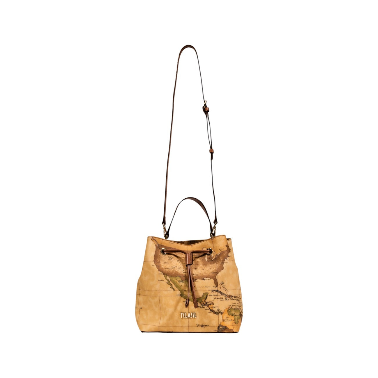 Alviero Martini Prima Classe Borsa Donna Beige Stampa Pelle Mano Tracolla W25 H23 L14 Primavera Estate