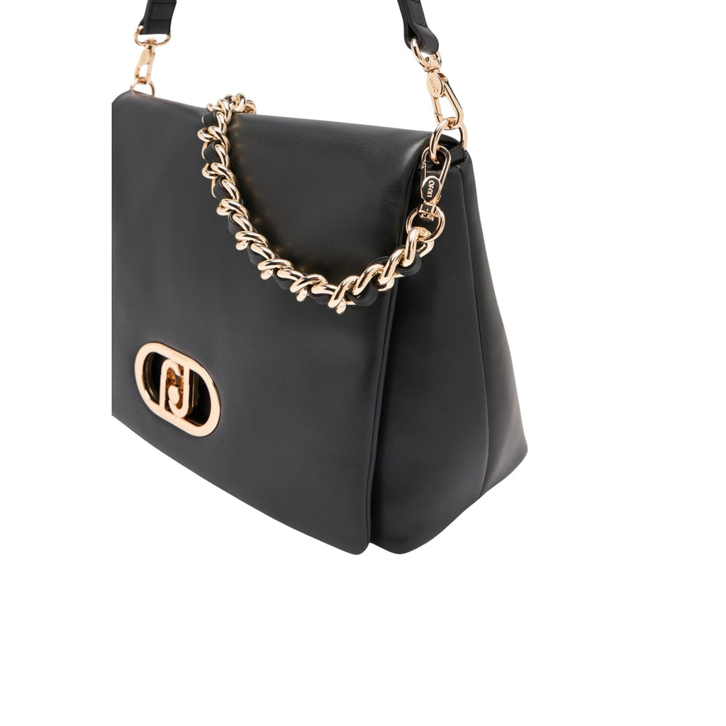 Liu Jo Borsa Tracolla Donna Nera In Ecopelle 32x22x12 Cm