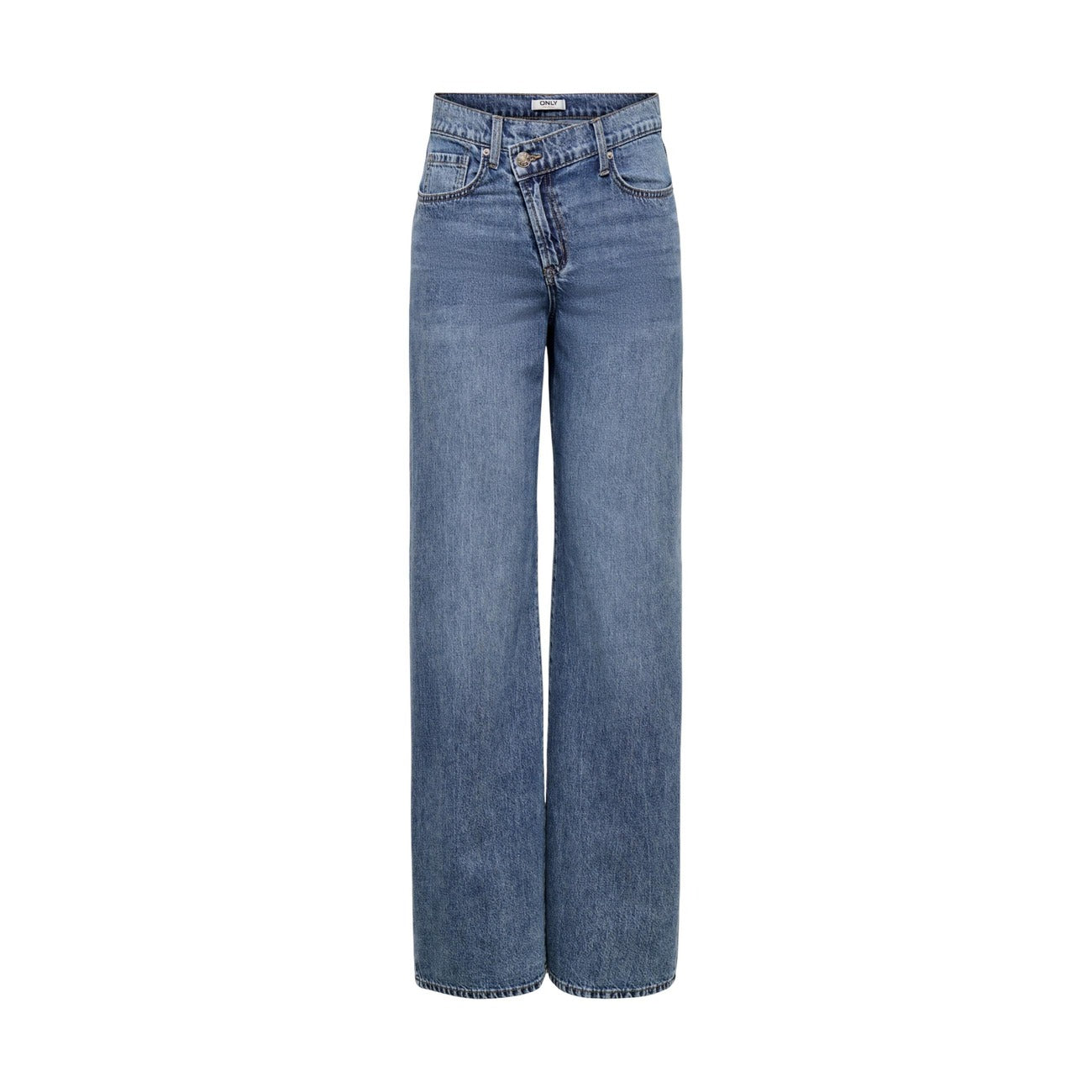 Only Jeans Donna Blu Regular Vita Alta Cotone Organico 75 Primavera Estate