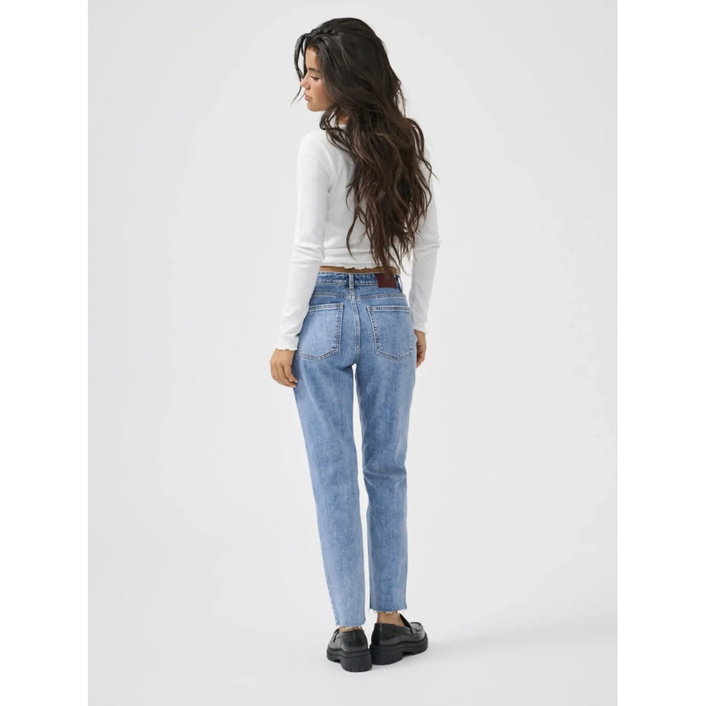 Only Jeans Donna Blu Elasticizzato Cotone Vita Regular Primavera Estate