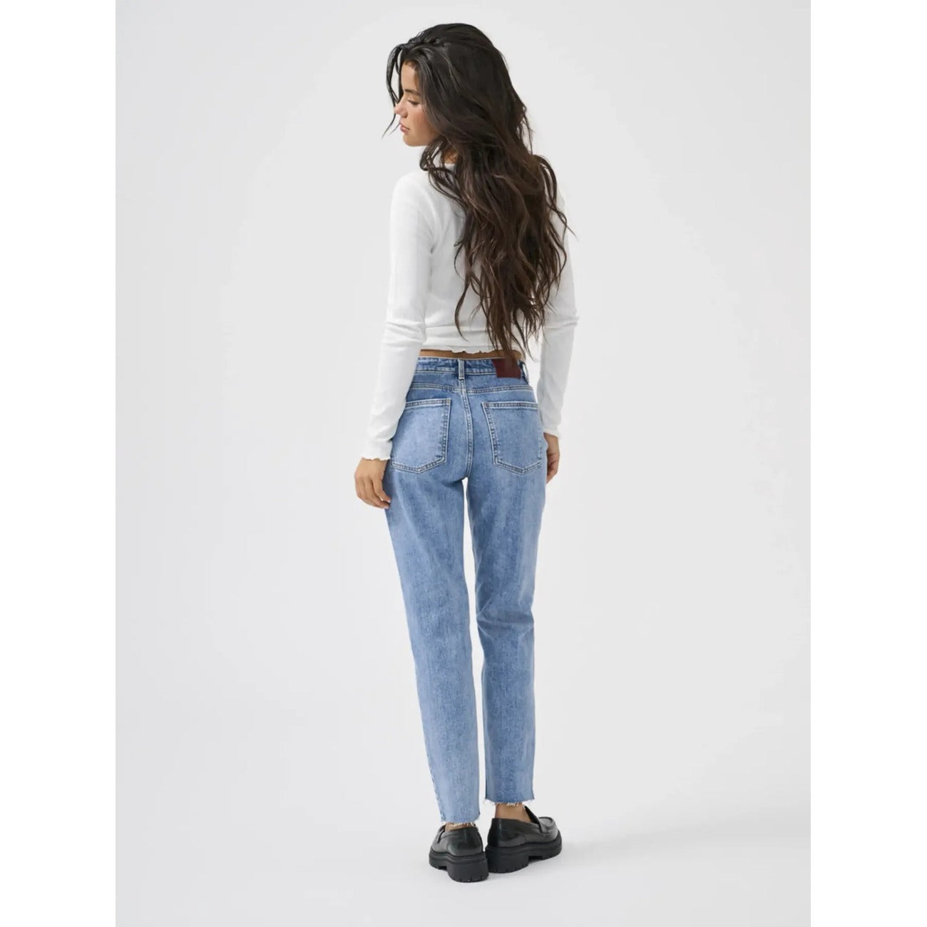 Only Jeans Donna Blu Elasticizzato Cotone Vita Regular Primavera Estate