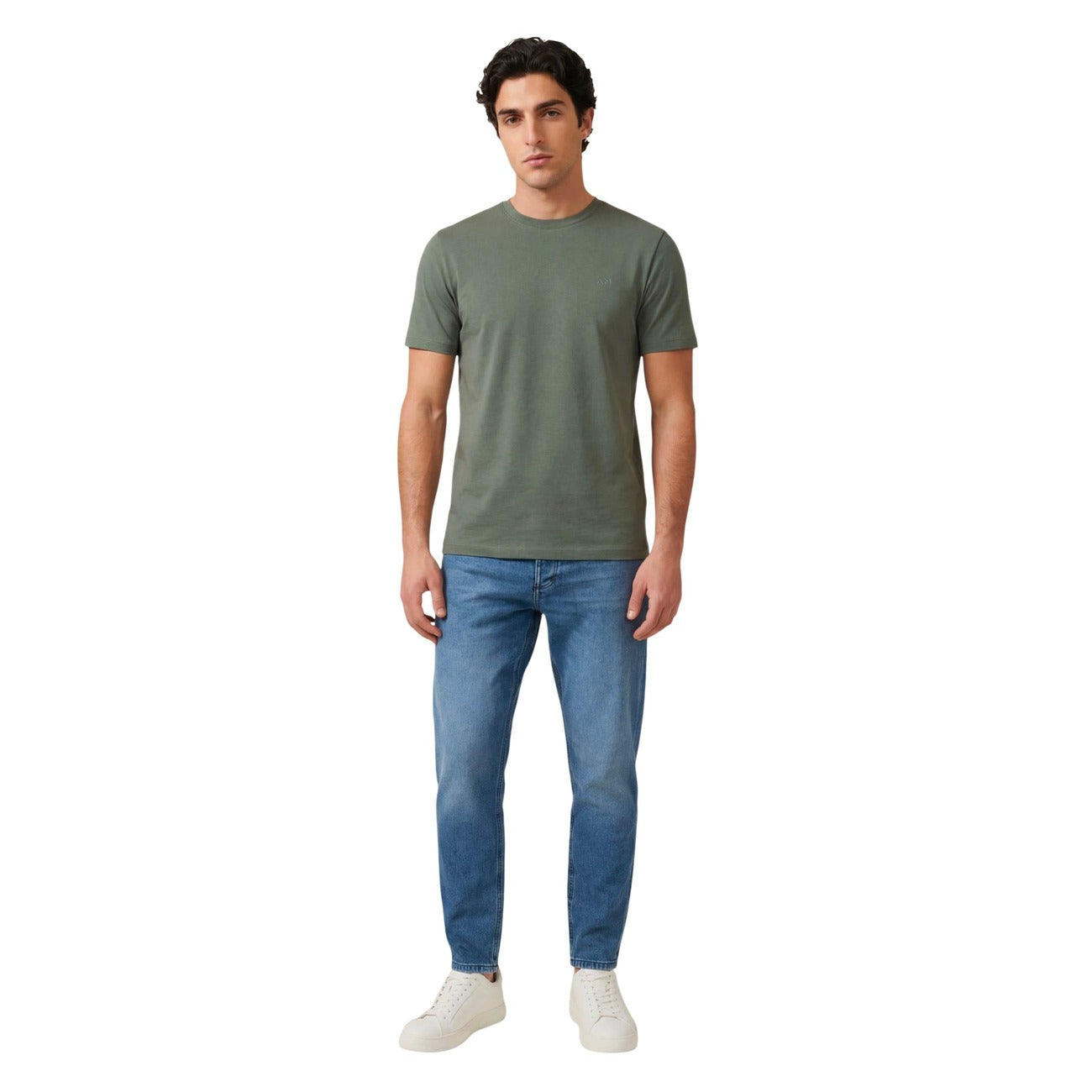 Antony Morato T Shirt Uomo Verde Cotone 100 Maniche Corte Scollo Tondo