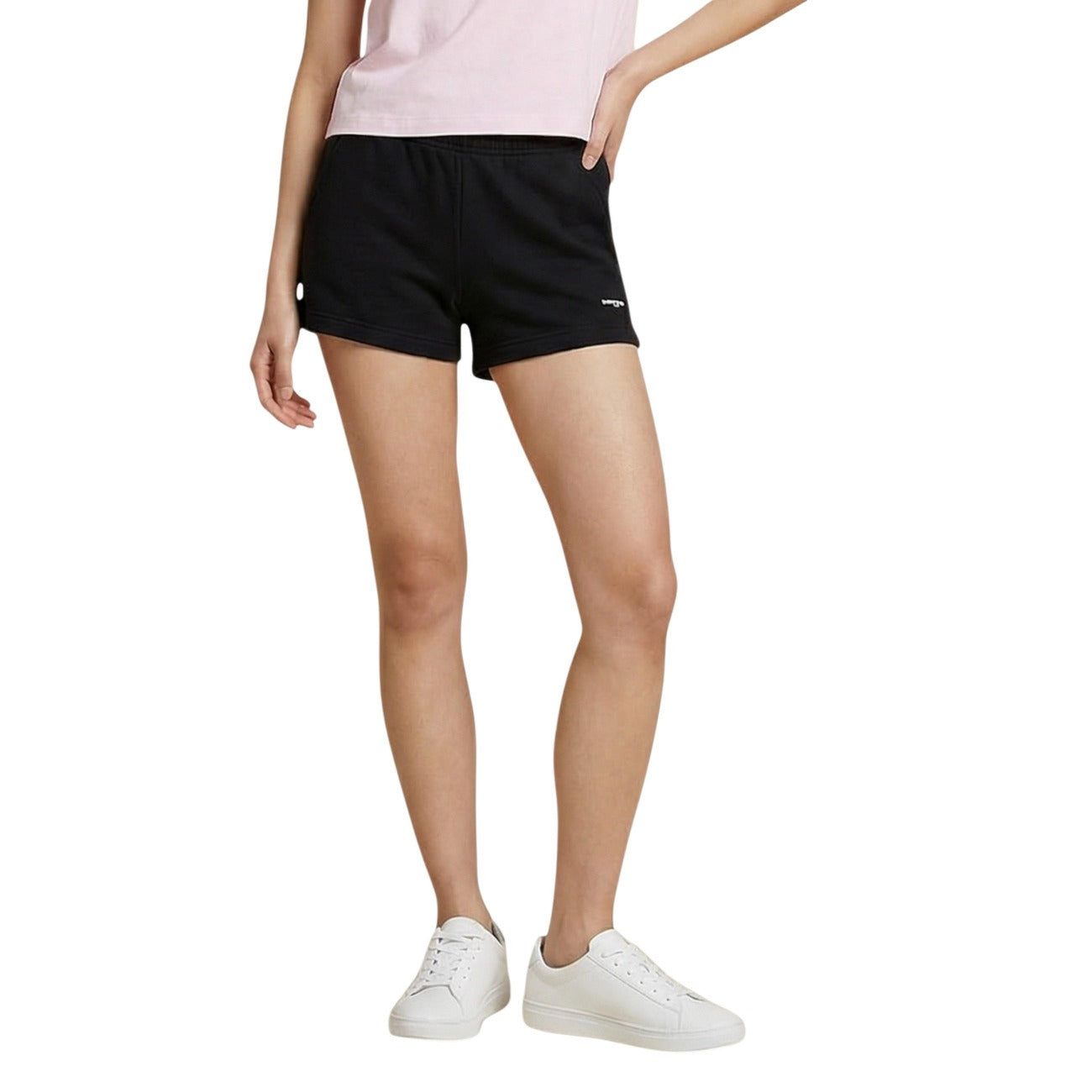 Tommy Hilfiger Jeans Shorts Donna Beige Cotone Organico Primavera Estate