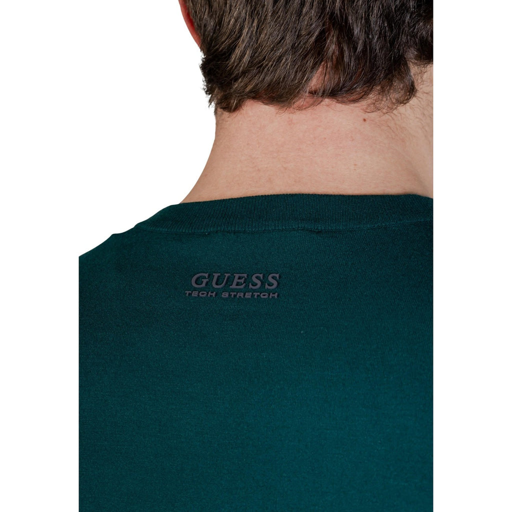 Guess Maglia Uomo Verde Maniche Lunghe Scollo Tondo Primavera Estate