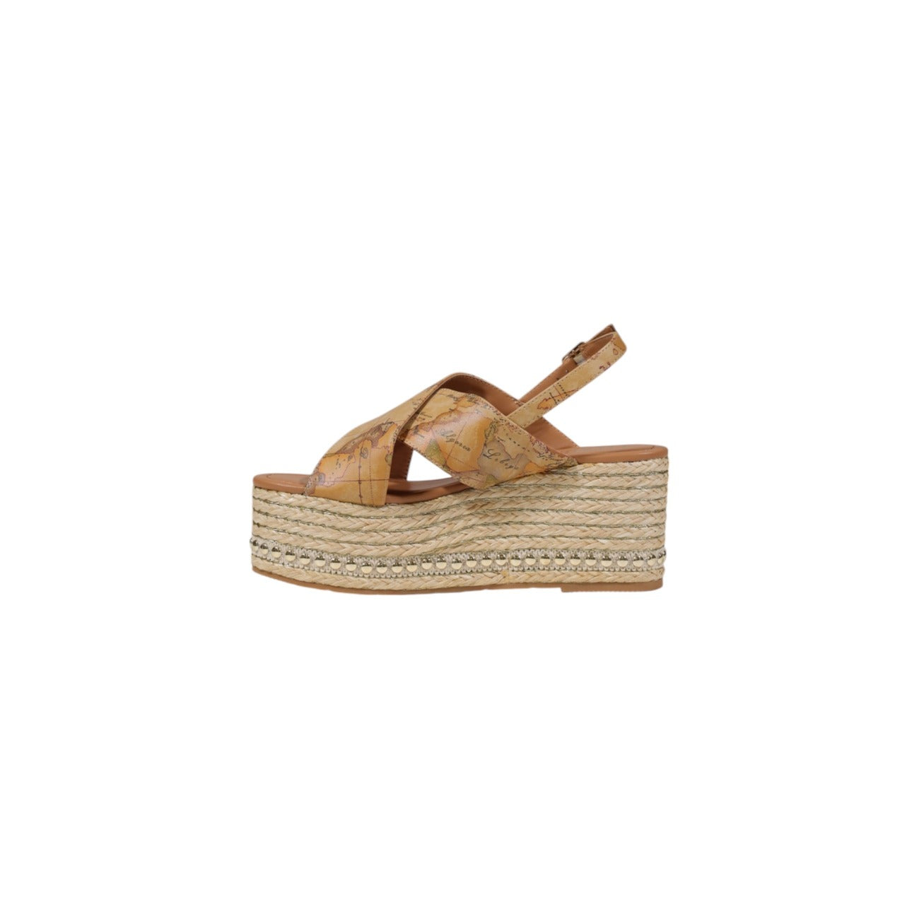 Alviero Martini Prima Classe Zeppe Donna Beige Con Fibbia Primavera