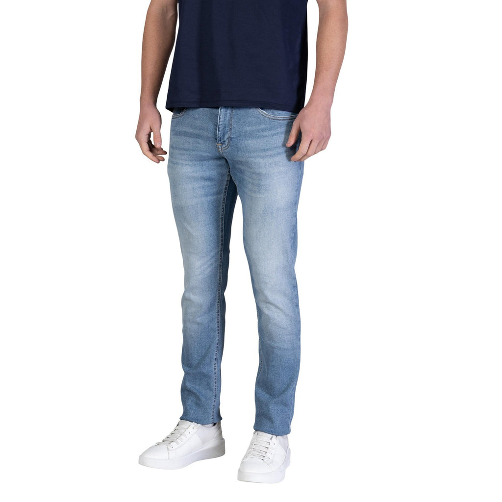 Tommy Hilfiger Jeans Uomo Azzurri Cotone Organico Elasticizzati