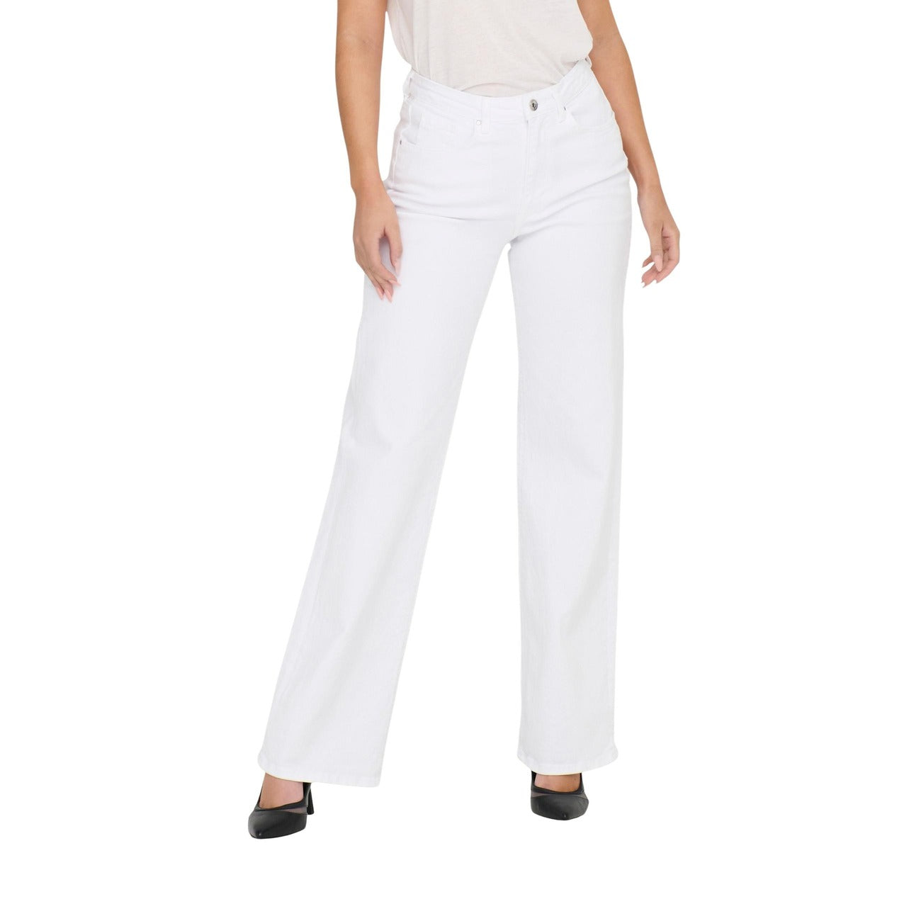 Only Jeans Donna Skinny Bianco Primavera Estate Cotone Stretch