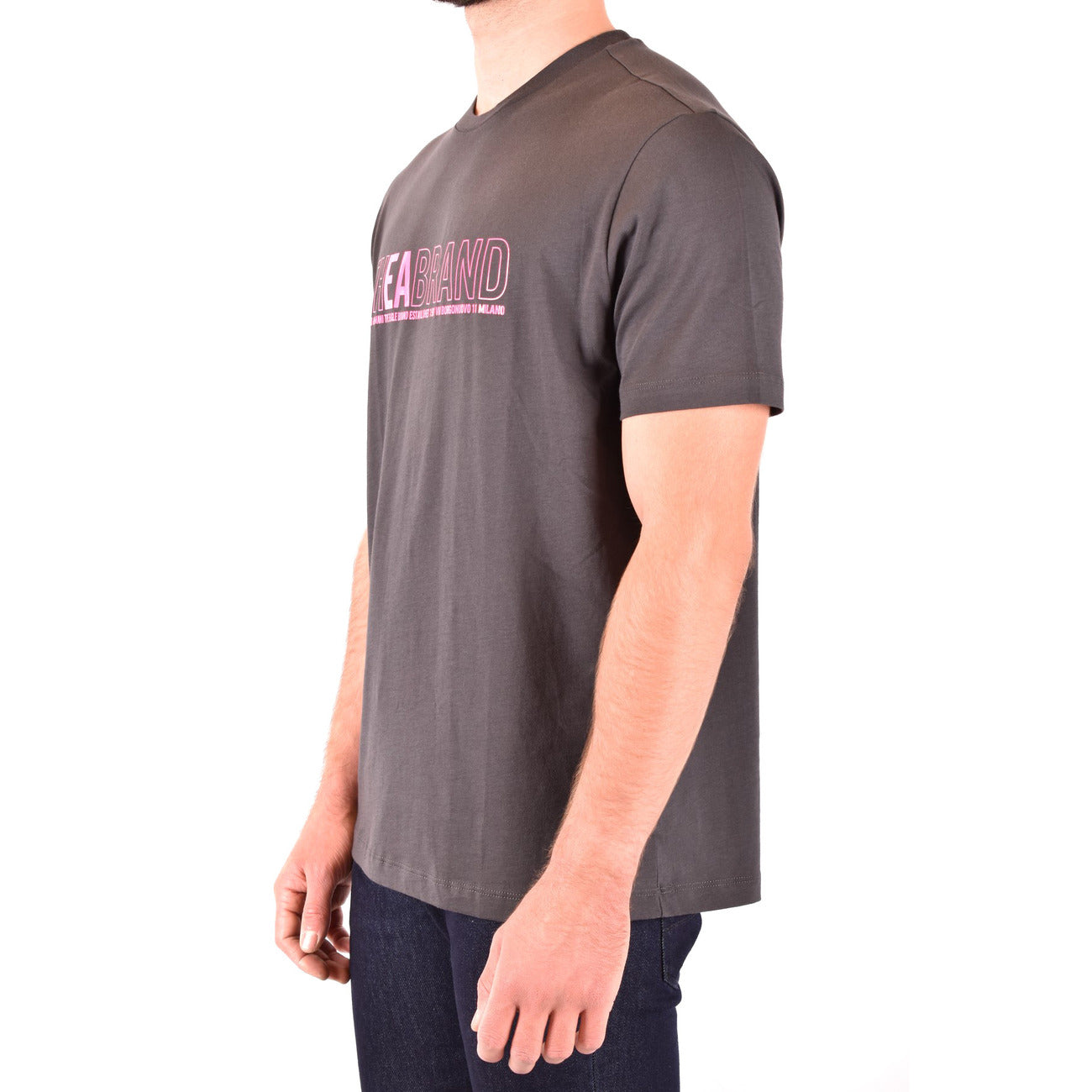 Emporio Armani T Shirt Uomo Cotone Grigio Stampa Girocollo Primavera Estate